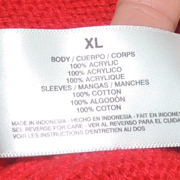 Grane "Erin" Snowflake Layered Sleeves, Long Sweater - Girls XL - Picture 4 of 4